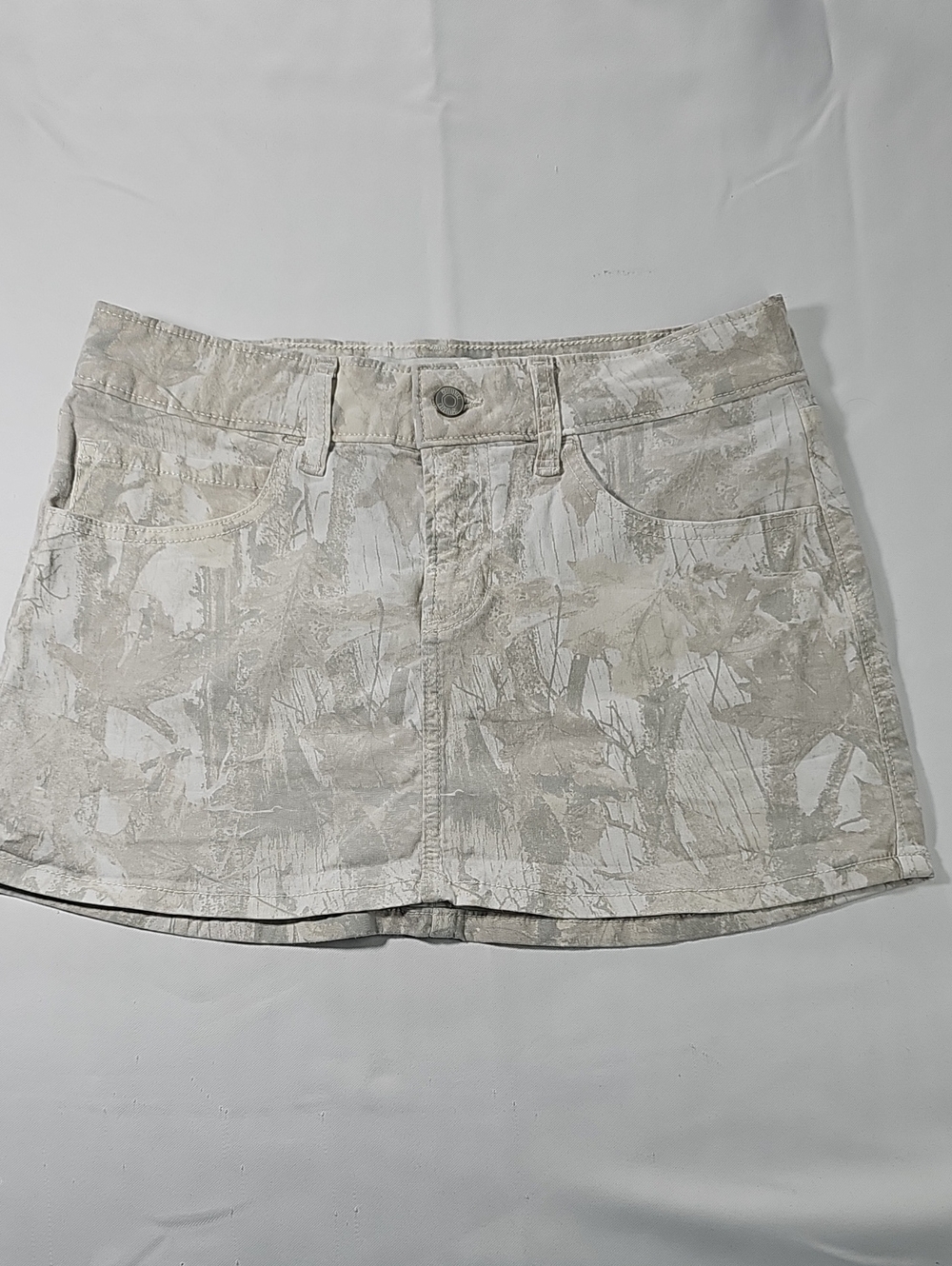 Aeropostale Beige Printed Mini Skirt